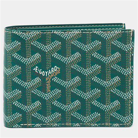 goyard wallet men green.